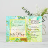 FARBBIGE VINTAGE FERNSEHDUSCHE EINLADUNG (Stehend Vorderseite)