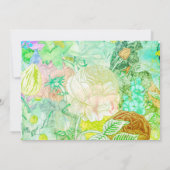 FARBBIGE VINTAGE FERNSEHDUSCHE EINLADUNG (Rückseite)