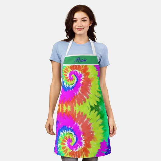 FARBBIGE ZUSTOMIZE KRAWATTE DYE DESIGN Schürze (Getragen)