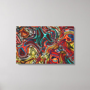 FARBBIGER ABSTRAKT STRETCHTER LEINWAND-ART-DRUCK LEINWANDDRUCK