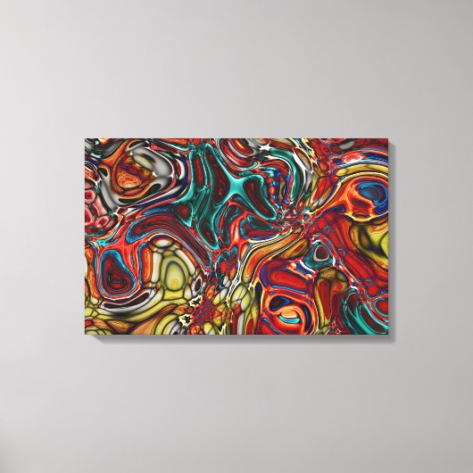 FARBBIGER ABSTRAKT STRETCHTER LEINWAND-ART-DRUCK LEINWANDDRUCK (Vorderseite)