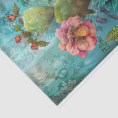 FARBBIGER CACTUS UND ERFOLGREICHE DEKOUTION SEIDENPAPIER (Ausschnitt)