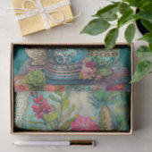 FARBBIGER CACTUS UND ERFOLGREICHE DEKOUTION SEIDENPAPIER (Geschenk)