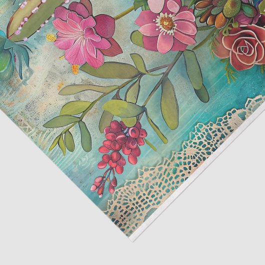 FARBBIGER CACTUS UND ERFOLGREICHE DEKOUTION SEIDENPAPIER (Ausschnitt)