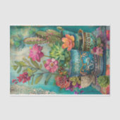 FARBBIGER CACTUS UND ERFOLGREICHE DEKOUTION SEIDENPAPIER (Vorderseite)