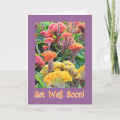FARBBIGER CELOSIA GARTEN/ GUT/KUNSTBAR KARTE (Vorderseite)