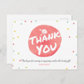 FARBBIGER KUPCAKE DANKE POSTKARTE (Vorne/Hinten)