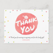 FARBBIGER KUPCAKE DANKE POSTKARTE (Vorderseite)