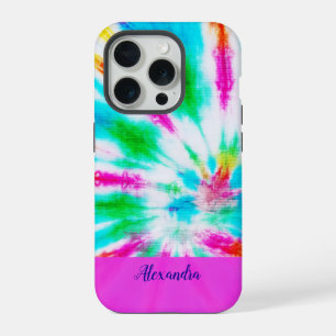 FARBBIGER PASTER ABSTRACT DESIGN KRAWATTE DYE iPhone 15 PRO HÜLLE