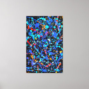 FARBBIGER SPRITZER XIX - Aktionsgemälde - Abstrakt Leinwanddruck