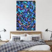 FARBBIGER SPRITZER XIX - Aktionsgemälde - Abstrakt Leinwanddruck (Insitu (Schlafzimmer))