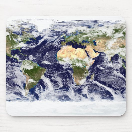 Farbbild der gesamten Erde Mousepad (Vorne)