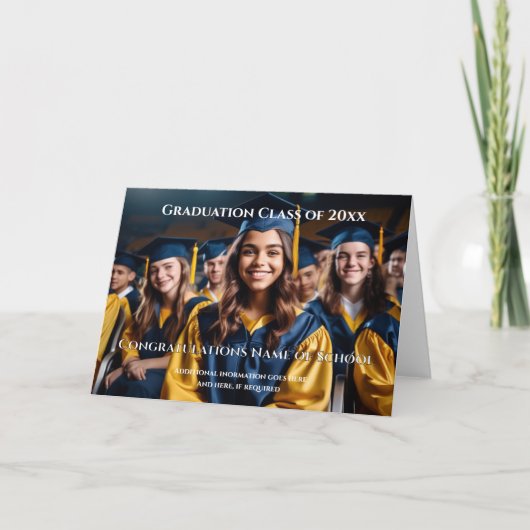 Farbbild des benutzerdefinierten Fotos für Abschlu Karte (Vorderseite)