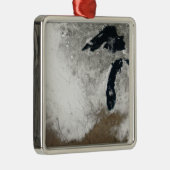 Farbbild des Schnees Ornament Aus Metall (Rechts)