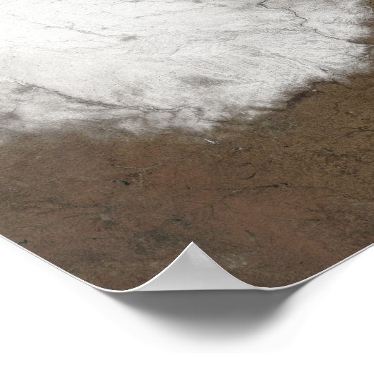 Farbbild des Schnees Poster (Ecke)