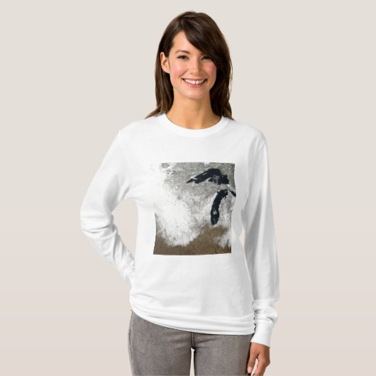 Farbbild des Schnees T-Shirt (Vorne ganz)