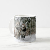 Farbbild des WinterSchlittenfahrens Kaffeetasse (Vorderseite Links)