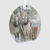 Farbbild des WinterSchlittenfahrens Ornament (Vorderseite)