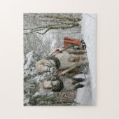 Farbbild für den Winter Schlittenfahrt Puzzle (Vertikal)