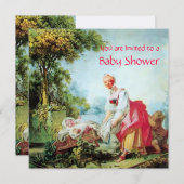 FARBBILD SHOWER Gold Metall Einladung (Vorne/Hinten)