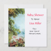 FARBBILD SHOWER Gold Metall Einladung (Rückseite)