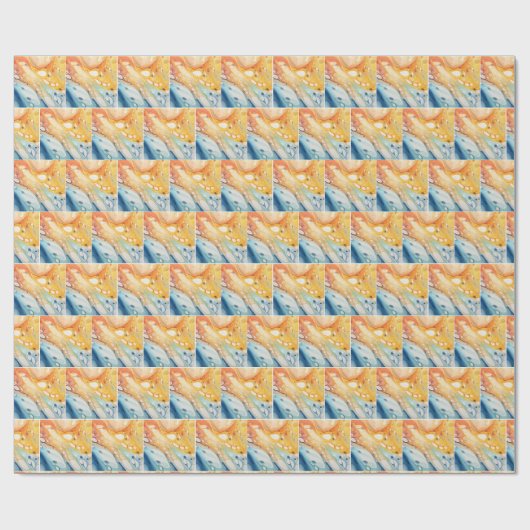 Farbbläschen Geschenkpapier (Flach)