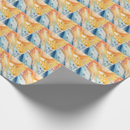 Farbbläschen Geschenkpapier (Ecke)