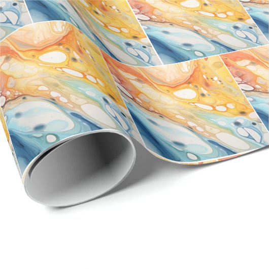 Farbbläschen Geschenkpapier (Rolleneckpunkt)