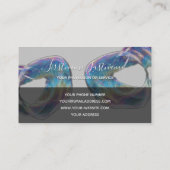 Farbblase in Regenbogenfarben Bio Yogalehrermonogr Visitenkarte (Rückseite)