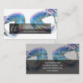 Farbblase in Regenbogenfarben Bio Yogalehrermonogr Visitenkarte (Vorne/Hinten)