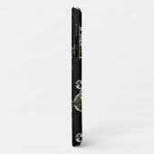 Farbblasen auf schwarz Case-Mate iPhone hülle (Hinten/Links)