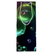 Farbblasen auf schwarz geschenktüte für weinflaschen (Rückseite)