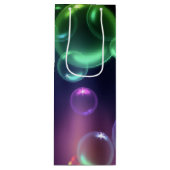 Farbblasen auf schwarz geschenktüte für weinflaschen (Vorderseite)