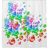 Farbblasen Duschvorhang (Vorderseite)