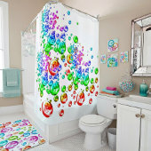 Farbblasen Duschvorhang