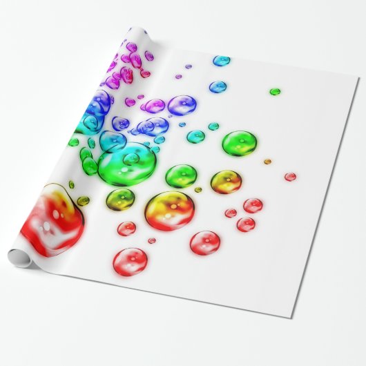 Farbblasen Geschenkpapier (Ungerollt)