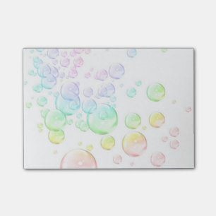 Farbblasen Post-it Klebezettel