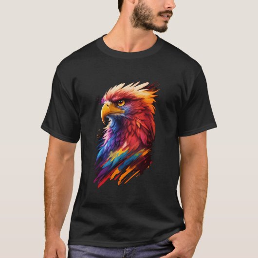 Farbblast Phoenix Bird T-Shirt (Vorderseite)