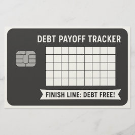 Farbblatt für die Payoff Tracker-Schulden der Kred Briefpapier