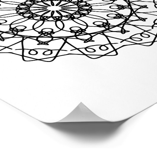 Farbblatt Mandala DIY Wall Art Poster (Ecke)