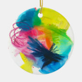 Farbblätter Keramik Ornament (Vorne)