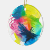 Farbblätter Keramik Ornament (Links)