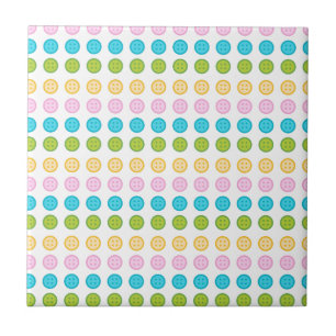 Farbblaue gelbe Tastenmuster Accessoires trendy Fliese