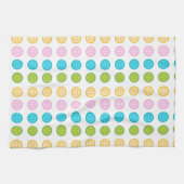 Farbblaue gelbe Tastenmuster Accessoires trendy Geschirrtuch (Horizontal)