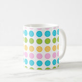 Farbblaue gelbe Tastenmuster Accessoires trendy Kaffeetasse (VorderseiteRechts)