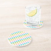 Farbblaue gelbe Tastenmuster Accessoires trendy Untersetzer (Seite)