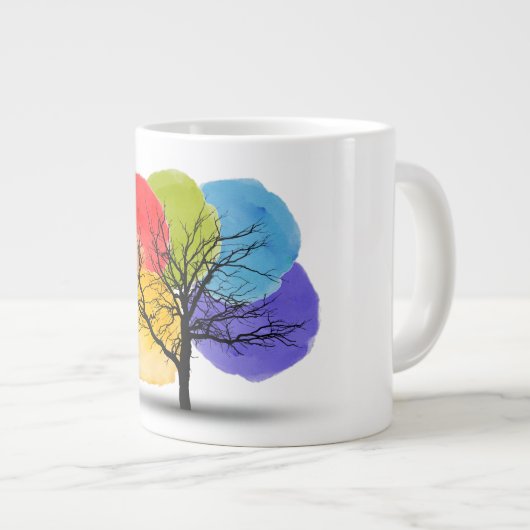 Farbbleichbaum Jumbo-Tasse (Vorderseite Rechts)