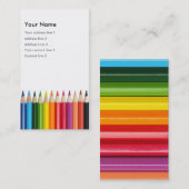 Farbbleistift-Visitenkarte Visitenkarte (Vorne/Hinten)