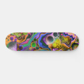 Farbblende Moderne Abstrakte Fluid Art Skateboard (Horizontal)