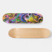 Farbblende Moderne Abstrakte Fluid Art Skateboard (Horizontal)